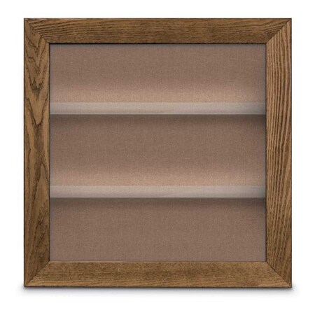 United Visual Products Outdoor Enclosed Combo Board, 42"x32", Gold Frame/Grey & Cinnabar UVCB4232ODG-GREY-CINNABA